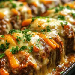 When it comes to comfort food, few dishes evoke nostalgia and satisfaction quite like meatloaf. This classic American dish has been a staple in many households, often associated with family gatherings and cozy dinners. Traditionally, meatloaf is made from ground meat, breadcrumbs, and various seasonings, molded into a loaf shape and baked to perfection. However, this recipe takes a beloved classic and gives it a delicious twist by infusing it with the iconic flavors of a Philly cheesesteak. Imagine the savory taste of seasoned ground beef, the sweetness of sautéed bell peppers and onions, and the gooey melt of provolone cheese all coming together in one hearty dish—this Cheesy Philly Cheesesteak Meatloaf is bound to become a new family favorite.