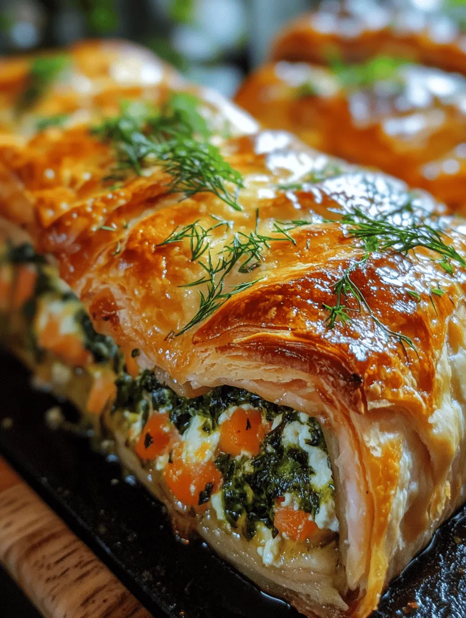 If you’re looking to impress your guests or elevate a cozy dinner at home, the Spinach and Cheese Stuffed Salmon Wellington is the perfect dish to consider. This culinary masterpiece combines the delicate flavor of salmon with a rich and creamy spinach and cheese filling, all enveloped in a flaky, golden puff pastry. Not only does it look stunning when served, but it also offers a delightful balance of flavors and textures that will make your taste buds dance.