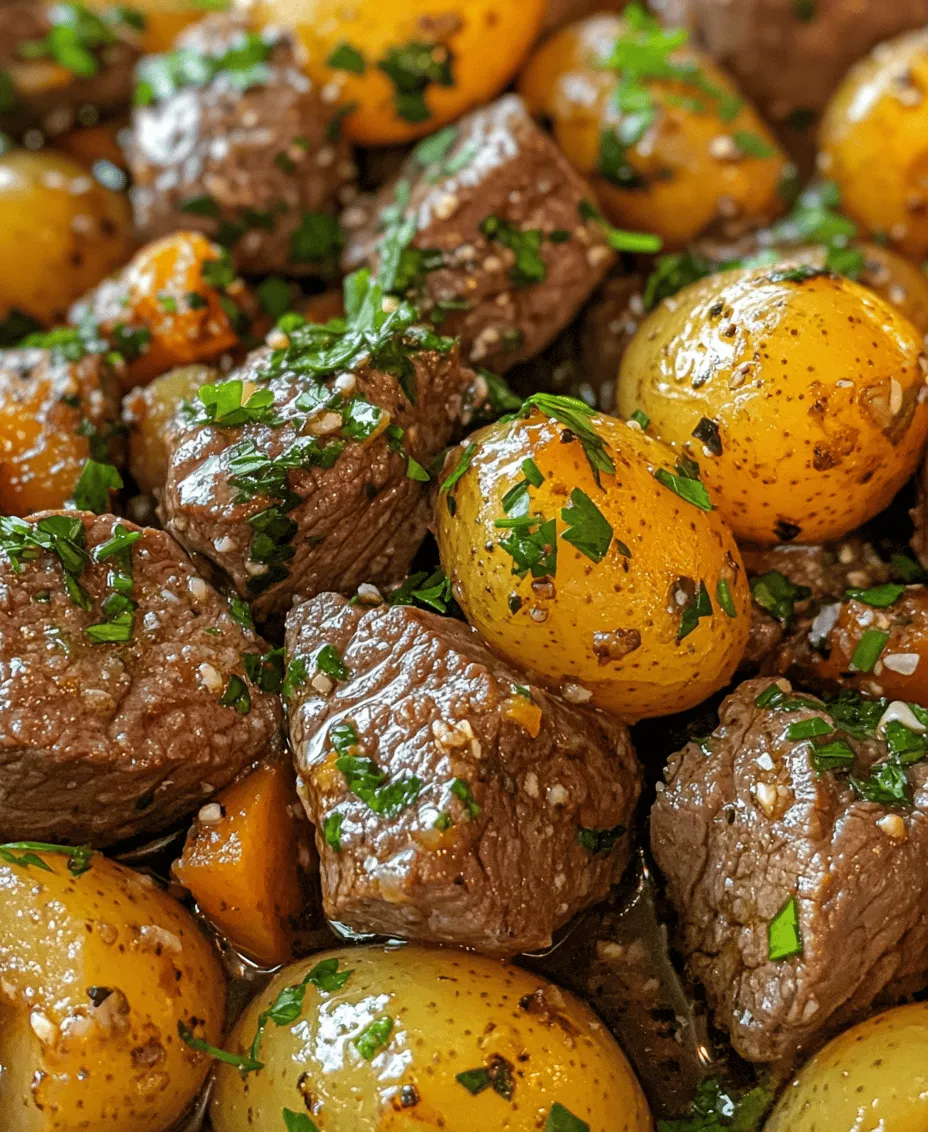 In the bustling rhythm of modern life, finding time to prepare satisfying meals can often feel like a daunting challenge. However, the comforting world of slow-cooked meals offers a delightful solution, inviting you to savor rich flavors without the stress of daily cooking. One such dish that epitomizes this ease and deliciousness is the Slow Cooker Garlic Butter Beef Bites & Potatoes. This recipe is not only a treat for the taste buds but also a warm embrace for the soul, combining tender beef, hearty potatoes, and a luscious garlic butter sauce that melds beautifully throughout the cooking process.