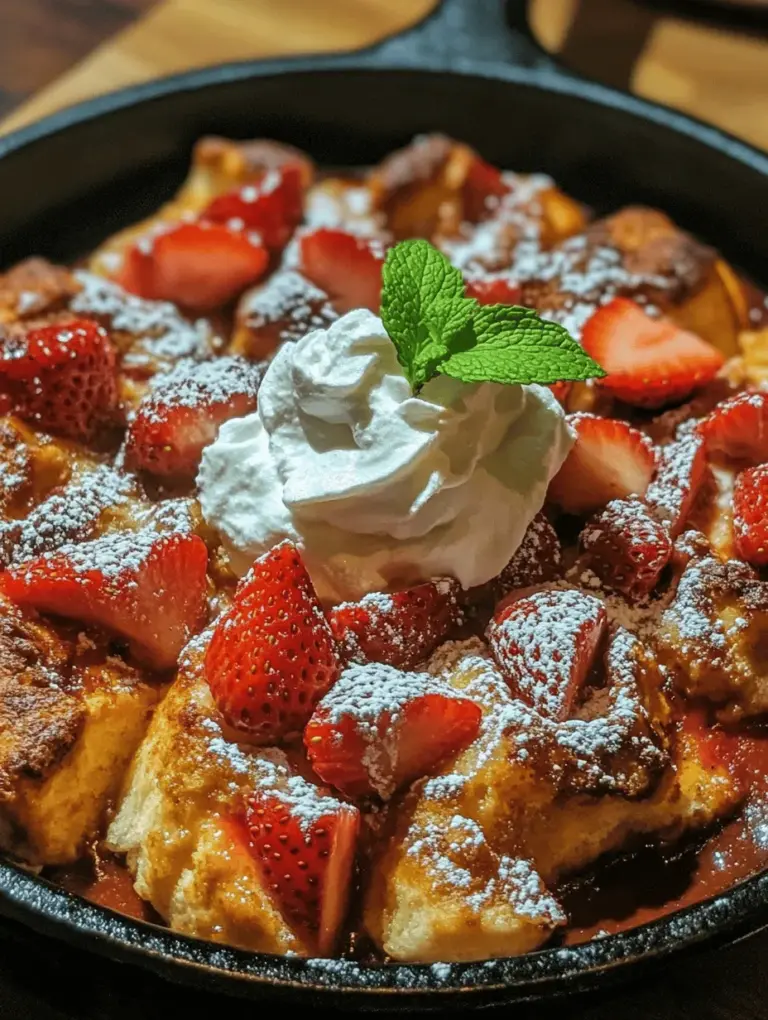 Strawberry shortcake is a timeless dessert that has graced tables across America for generations. This classic treat combines the sweetness of ripe strawberries with the light, fluffy texture of a biscuit-like cake, typically topped with whipped cream. While traditional strawberry shortcake is undeniably delightful, a new twist is taking the dessert world by storm: the Strawberry Shortcake Skillet Delight. This innovative approach not only simplifies preparation but also enhances the flavor through the use of a skillet, allowing for a beautifully caramelized crust and an irresistibly moist center.