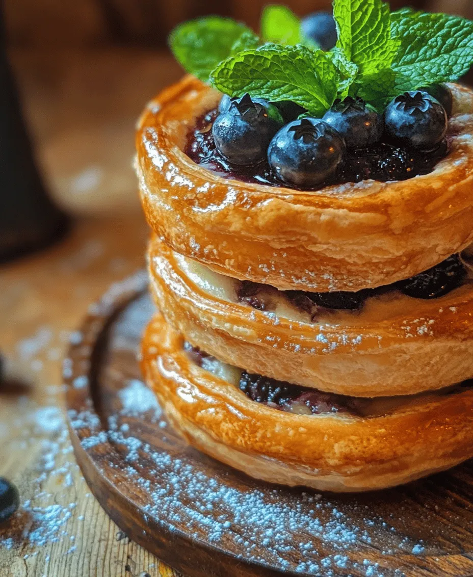 If you're searching for a delightful treat that combines sweetness, richness, and a touch of elegance, look no further than Blueberry Pastry Rings with Vanilla Cream Filling. This recipe is the perfect embodiment of indulgence and sophistication, making it an irresistible addition to any brunch or dessert table. The allure of these pastry rings lies in their harmonious blend of flavors: the sweet-tart burst of fresh blueberries, the flaky, buttery pastry, and the smooth, creamy filling. Together, they create a decadent experience that is sure to impress family and friends.