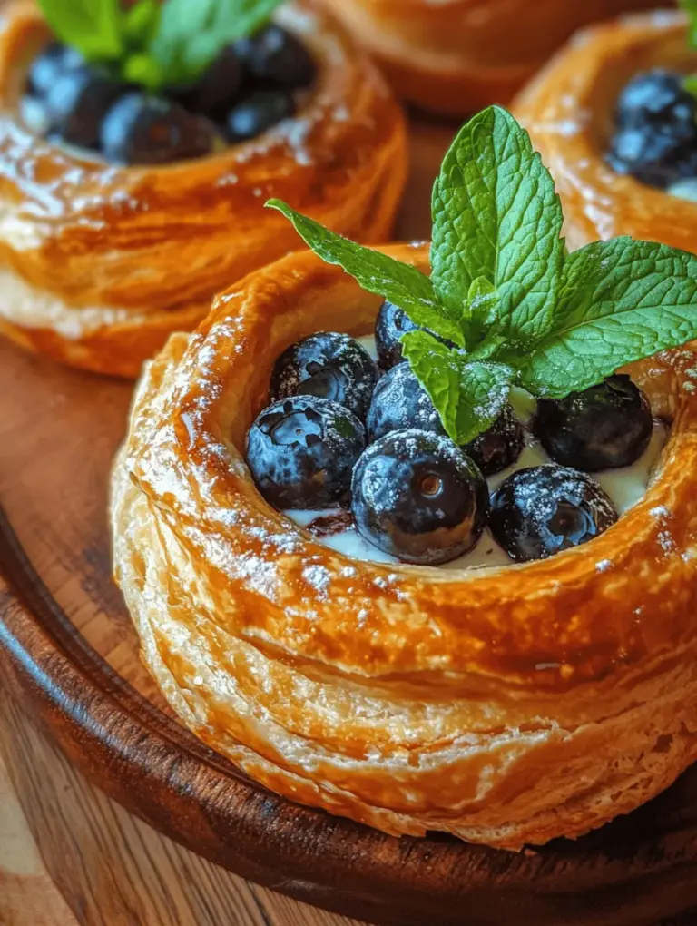 If you're searching for a delightful treat that combines sweetness, richness, and a touch of elegance, look no further than Blueberry Pastry Rings with Vanilla Cream Filling. This recipe is the perfect embodiment of indulgence and sophistication, making it an irresistible addition to any brunch or dessert table. The allure of these pastry rings lies in their harmonious blend of flavors: the sweet-tart burst of fresh blueberries, the flaky, buttery pastry, and the smooth, creamy filling. Together, they create a decadent experience that is sure to impress family and friends.