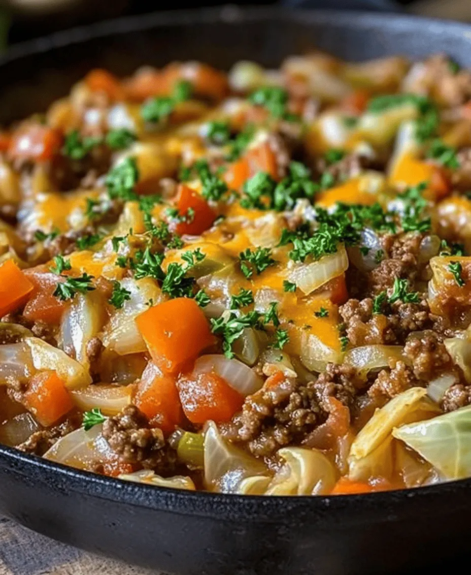 To truly appreciate the Hearty Cabbage and Ground Beef Skillet, it’s important to understand the key ingredients that make this dish so nutritious and flavorful. Each component plays a significant role, contributing to the overall taste and health benefits of the meal.