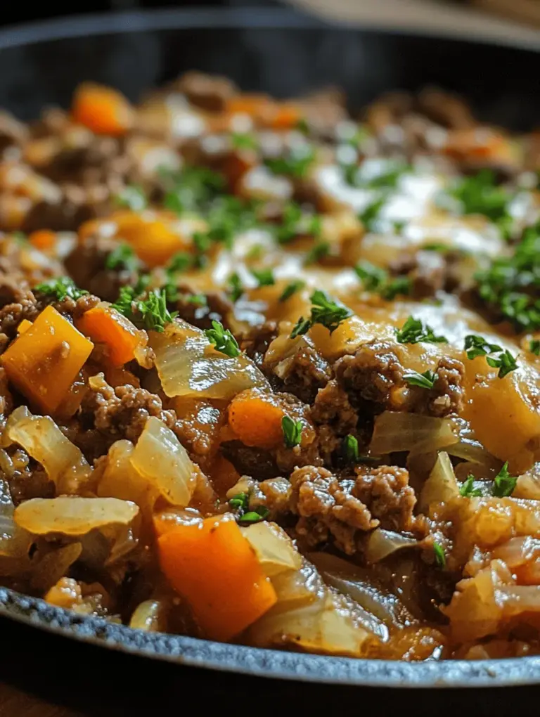 To truly appreciate the Hearty Cabbage and Ground Beef Skillet, it’s important to understand the key ingredients that make this dish so nutritious and flavorful. Each component plays a significant role, contributing to the overall taste and health benefits of the meal.