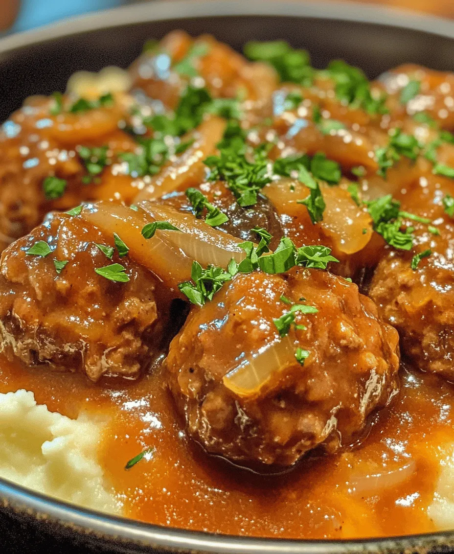 Salisbury steak is a beloved comfort food that has graced family tables for generations. Its origins date back to the late 19th century, attributed to Dr. James H. Salisbury, who promoted a meat-centered diet as a remedy for various ailments. This dish, typically made of seasoned ground beef, has evolved into a hearty meal that resonates with many for its rich flavors and satisfying texture. Today, we will put a modern twist on this classic by transforming it into Savory Slow Cooker Salisbury Steak Meatballs, a dish that brings together the nostalgia of Salisbury steak with the convenience of meatballs.