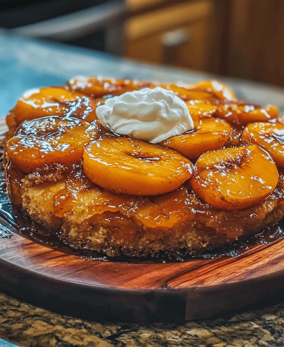 The Bourbon Peach Upside Down Cake is a delightful dessert that beautifully marries the sweet, juicy flavors of fresh peaches with the rich, warm notes of bourbon whiskey. This cake isn't just another ordinary dessert; it's a celebration of Southern flavors and a testament to the joy of cooking with seasonal ingredients. With its inviting aroma and stunning presentation, this cake is perfect for gatherings, celebrations, or a casual evening treat after dinner.