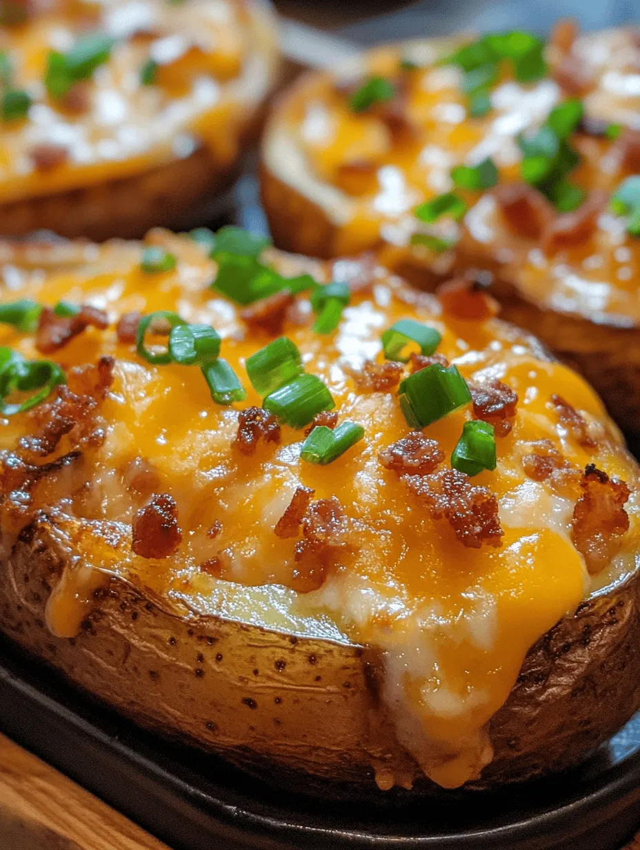 Twice-baked potatoes have long been cherished as a comforting staple in many households. This classic dish takes the humble baked potato and elevates it into a creamy, cheesy delight, making it a favorite for both casual family dinners and festive gatherings. Twice-Baked Potato Bliss is not just any ordinary potato dish; it embodies a perfect marriage of textures and flavors. The outer skin, crisped to perfection, encases a velvety filling that is rich in cheese and enhanced with various seasonings, creating a taste experience that is both satisfying and indulgent.