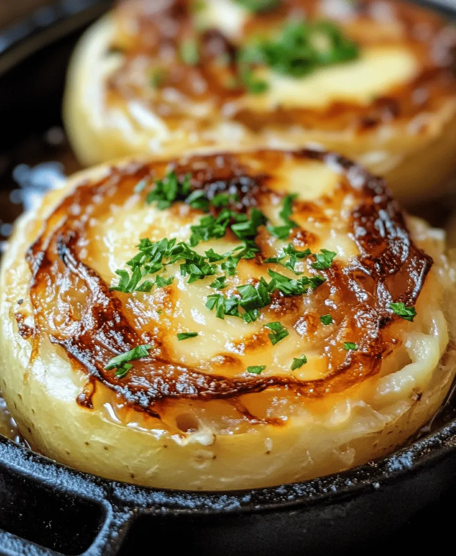 When it comes to comfort food, few dishes can rival the heartwarming appeal of French Onion Baked Potatoes. This delightful recipe marries the creamy, earthy flavors of perfectly baked russet potatoes with the rich, savory taste of caramelized onions and melty Gruyère cheese. Imagine digging into a fluffy potato, lovingly topped with a sweet and savory onion mixture, all crowned with a layer of gooey cheese. This dish not only warms the soul but also offers an explosion of flavor that makes it a standout at any meal.