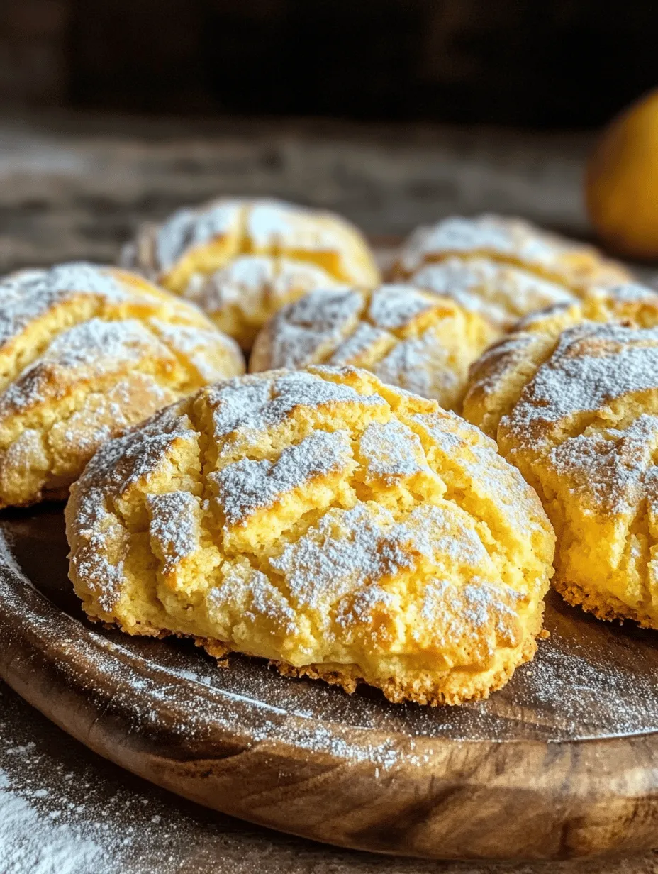 Lemon-flavored desserts have taken the culinary world by storm, capturing the hearts of many with their refreshing taste and bright, zesty notes. Among these delightful treats, Lemon Crinkle Cookies stand out as a fan-favorite, known for their unique texture and cheerful appearance. These cookies are soft and chewy, boasting a crinkled top that is generously dusted with powdered sugar, creating an irresistible contrast against their sunny yellow hue.