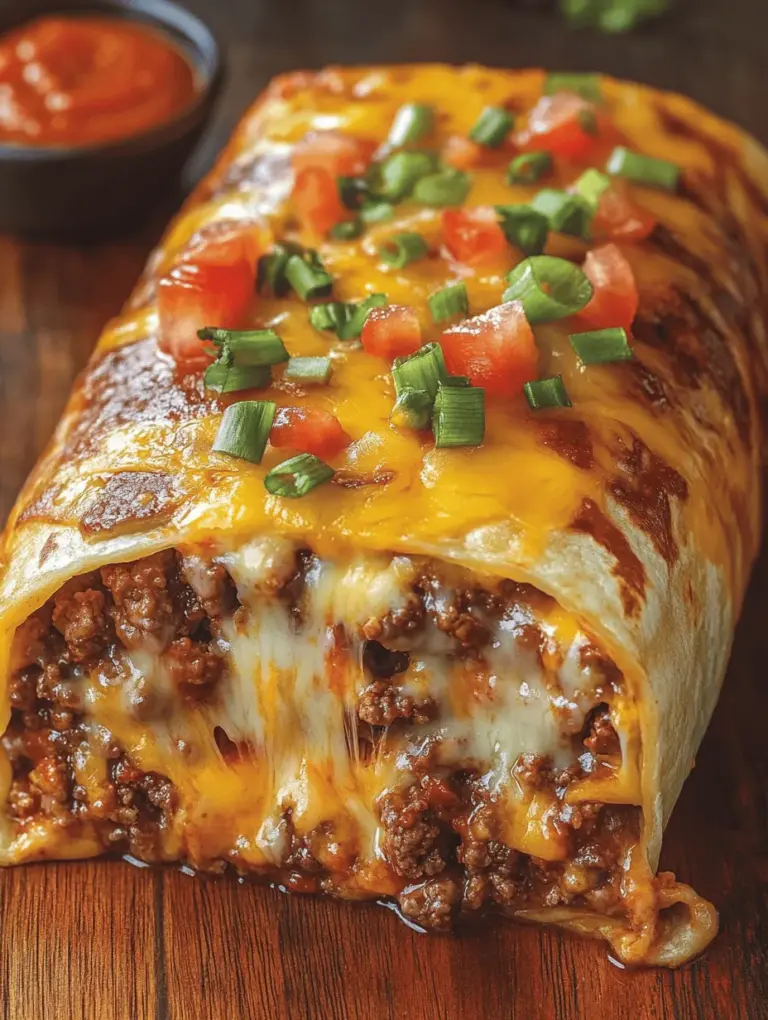 Delve into the world of delicious, comforting food with our Taco Bell-Inspired Beefy Melt Burrito. This mouthwatering recipe captures the essence of the beloved fast-food classic while allowing you to enjoy it in the comfort of your own kitchen. With a combination of seasoned ground beef, creamy cheese, and fresh toppings wrapped in a warm tortilla, this burrito is the perfect meal for any occasion. Whether you're hosting a casual gathering, looking for a satisfying weeknight dinner, or simply craving a taste of your favorite fast food, this homemade version delivers on flavor and satisfaction.