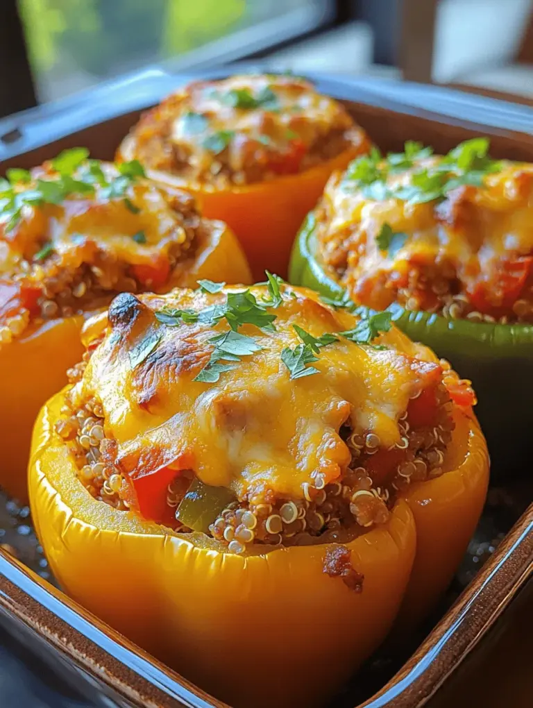 Stuffed bell peppers are a delightful culinary creation that marries vibrant colors with hearty, nourishing ingredients. This dish not only captivates the eye with its bright hues but also delivers a robust flavor profile that appeals to a wide range of palates. Originating from various global cuisines, stuffed peppers have become a favorite comfort food, often tailored to suit individual tastes and dietary preferences. Whether you're preparing a weeknight meal for your family or hosting a dinner party, stuffed bell peppers offer versatility and satisfaction in every bite.