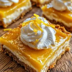 To create the perfect Luscious Lemon Cream Pie Bars, it’s essential to understand the role of each ingredient. Let’s break down the key components: