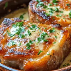 Slow Cooker Pork Chops with Garlic Parmesan Sauce