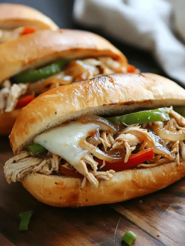 In the world of comfort food, few dishes evoke the same level of satisfaction as a hearty sandwich. Among these, Slow Cooker Chicken Philly Sandwiches stand out for their rich flavors, tender chicken, and vibrant vegetables. This simple yet delicious recipe is perfect for busy weeknights when you want a meal that requires minimal preparation but delivers maximum taste. With the convenience of a slow cooker, you can set it and forget it, allowing the flavors to meld beautifully while you attend to other tasks or enjoy precious family time.