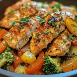 In the world of cooking, few dishes can boast the vibrant appeal of a colorful chicken and veggie skillet delight. Not only does this recipe tantalize the taste buds, but it also serves as a visual feast, showcasing a rainbow of fresh vegetables alongside tender, juicy chicken. This dish is perfect for anyone looking to whip up a quick weeknight meal that doesn't compromise on nutrition or flavor. Its easy preparation makes it suitable for both novice cooks and seasoned chefs alike, allowing you to create a wholesome meal in just one skillet.