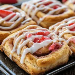 Welcome to the delightful world of baking with our Strawberry Swirl Cinnamon Rolls! This recipe combines the warm, comforting flavors of traditional cinnamon rolls with the vibrant sweetness of fresh strawberries. The result is a unique and delectable treat that is perfect for breakfast, brunch, or even dessert. Imagine biting into a soft, pillowy roll, where the rich, buttery dough meets the luscious strawberry swirl, complemented by the warm spice of cinnamon. It's no wonder that these rolls become an instant favorite among family and friends.