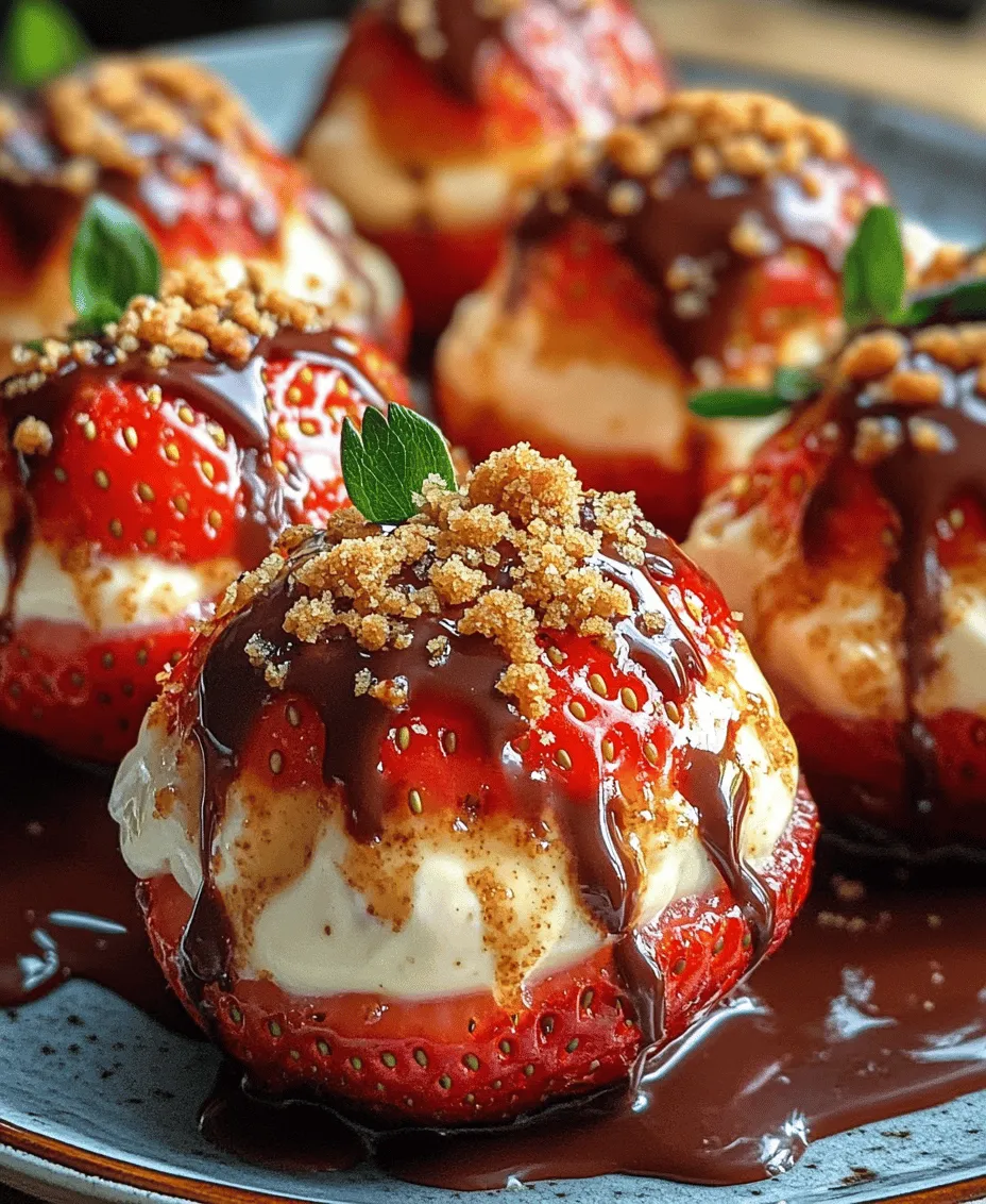 Cheesecake Stuffed Strawberries represent a delightful fusion of flavors and textures, making them a perfect dessert for any occasion. Whether you’re celebrating Valentine’s Day with a special someone, hosting a summer barbecue, or simply craving a sweet treat, these stuffed strawberries are sure to impress. The combination of juicy, fresh strawberries and a creamy cheesecake filling provides a guilt-free indulgence that is both satisfying and refreshing.