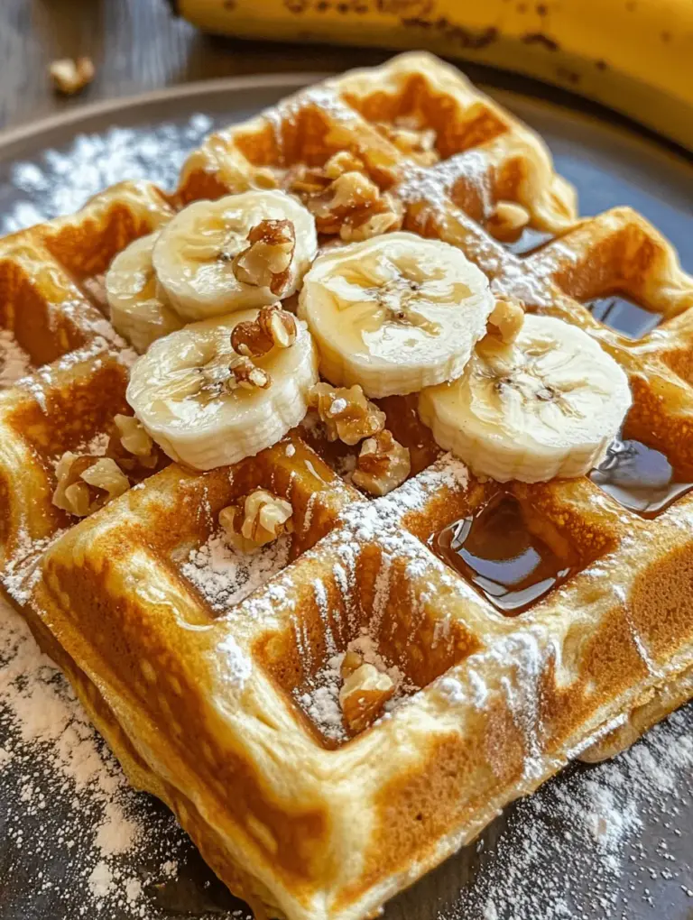 Start your day with a delightful twist by indulging in banana bread waffles. This unique breakfast option combines the beloved flavors of traditional banana bread with the fun texture of waffles, making it a perfect meal for both busy mornings and leisurely weekend brunches. Imagine sinking your teeth into a warm, fluffy waffle that bursts with the sweetness of ripe bananas, all while enjoying the crispy edges that only a waffle can offer.