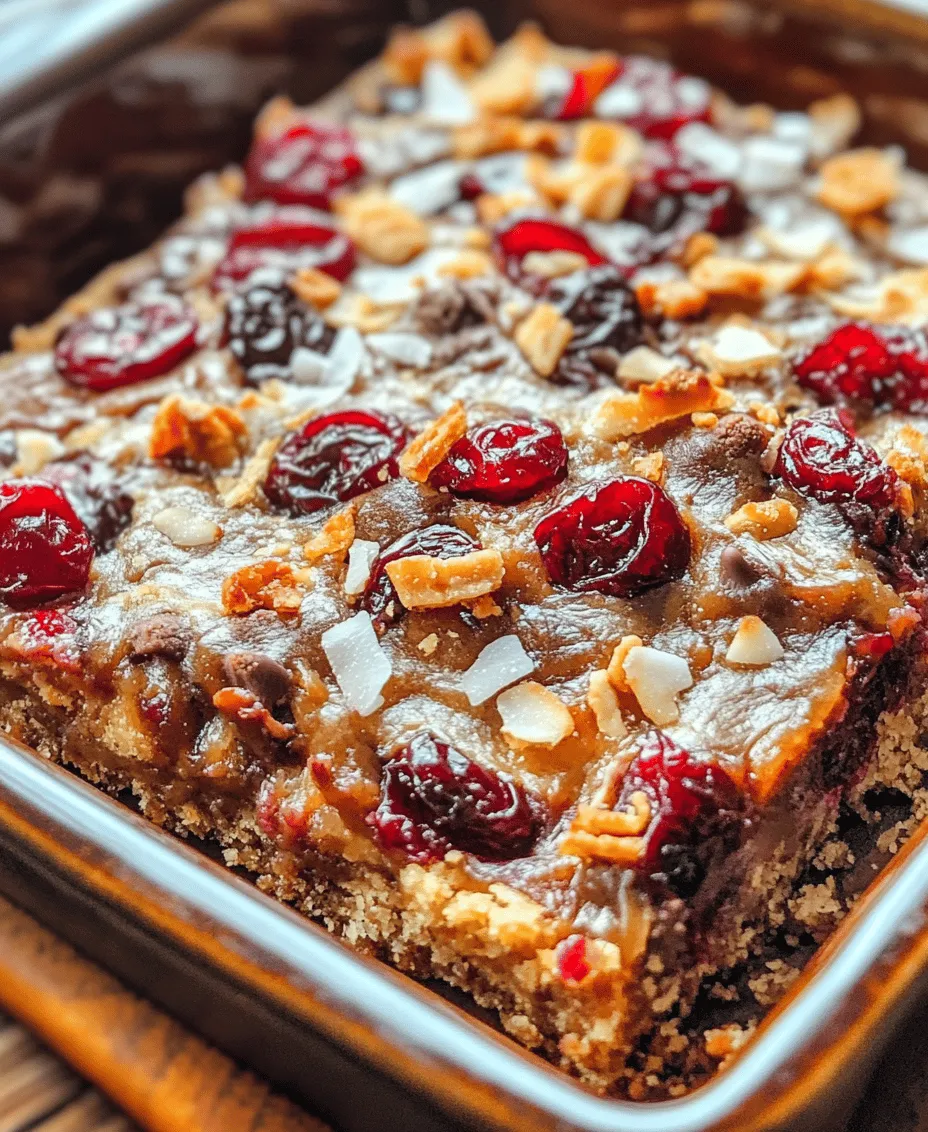 One of the standout features of Dark Chocolate Cranberry Magic Bars is their unique blend of ingredients that come together to create a symphony of flavors. Each component plays a crucial role in crafting the final product, and understanding these ingredients can enhance your appreciation of this delightful dessert.