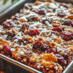 One of the standout features of Dark Chocolate Cranberry Magic Bars is their unique blend of ingredients that come together to create a symphony of flavors. Each component plays a crucial role in crafting the final product, and understanding these ingredients can enhance your appreciation of this delightful dessert.