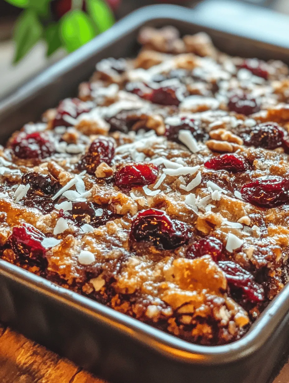 One of the standout features of Dark Chocolate Cranberry Magic Bars is their unique blend of ingredients that come together to create a symphony of flavors. Each component plays a crucial role in crafting the final product, and understanding these ingredients can enhance your appreciation of this delightful dessert.