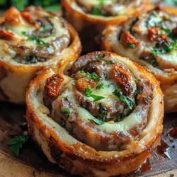 Flank steak pinwheels are a delightful culinary creation that combines the rich flavors of beef with a colorful array of fillings. These visually appealing rolls not only make for an impressive dish at dinner parties but also serve as a quick and easy weeknight meal. The beauty of flank steak pinwheels lies in their versatility; they can be filled with a variety of ingredients, allowing you to customize them to suit your taste preferences. Whether you’re looking for a savory option for a family gathering or a delicious dish to impress your friends, flank steak pinwheels are sure to satisfy.