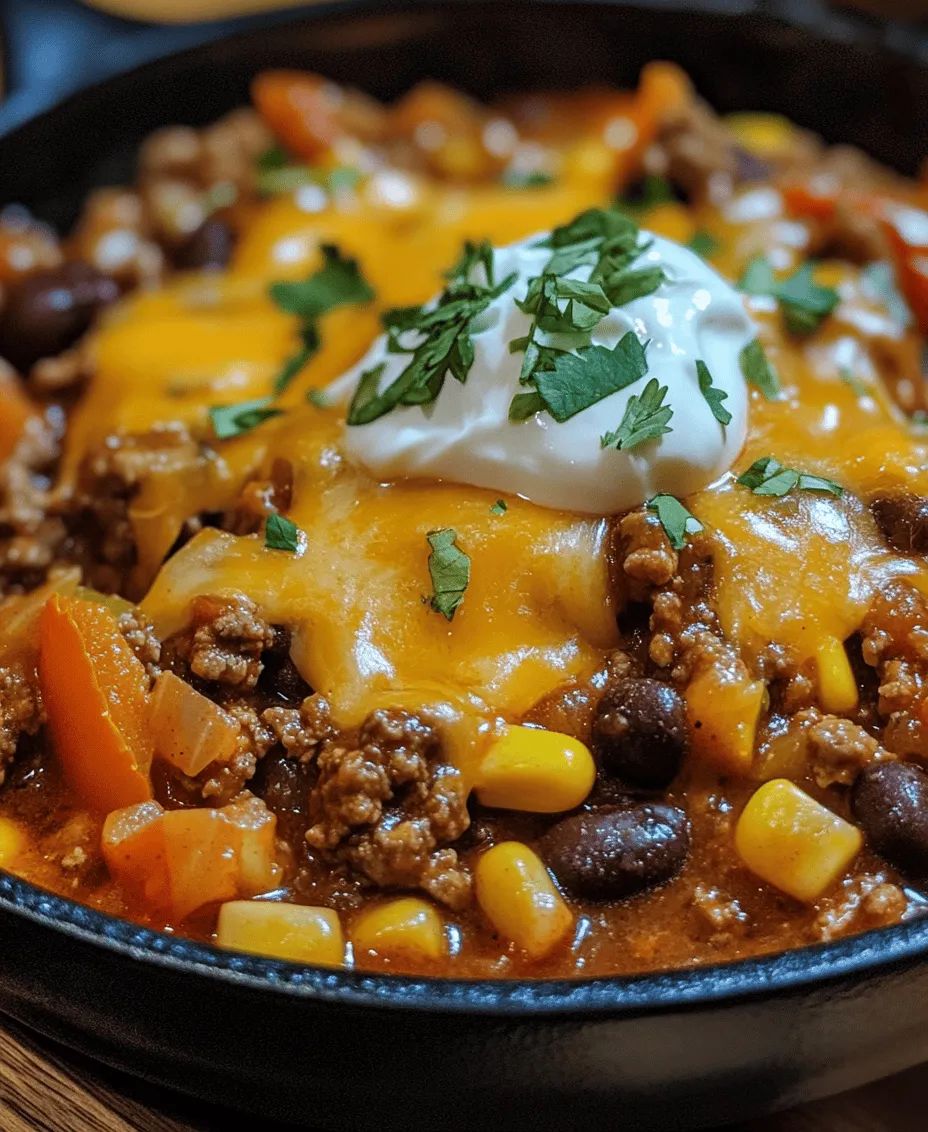 If you're looking for a comforting and flavorful dish that can be prepared in under an hour, look no further than Cowboy's Delight Beef Skillet. This hearty one-pan meal brings together the rich flavors of ground beef, vibrant vegetables, and a medley of spices, creating a satisfying dinner that's perfect for busy families or weeknight meals. The beauty of this dish lies not only in its robust taste but also in its simplicity; with minimal cleanup and preparation time, it’s a real winner for those hectic evenings.