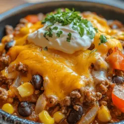 If you're looking for a comforting and flavorful dish that can be prepared in under an hour, look no further than Cowboy's Delight Beef Skillet. This hearty one-pan meal brings together the rich flavors of ground beef, vibrant vegetables, and a medley of spices, creating a satisfying dinner that's perfect for busy families or weeknight meals. The beauty of this dish lies not only in its robust taste but also in its simplicity; with minimal cleanup and preparation time, it’s a real winner for those hectic evenings.