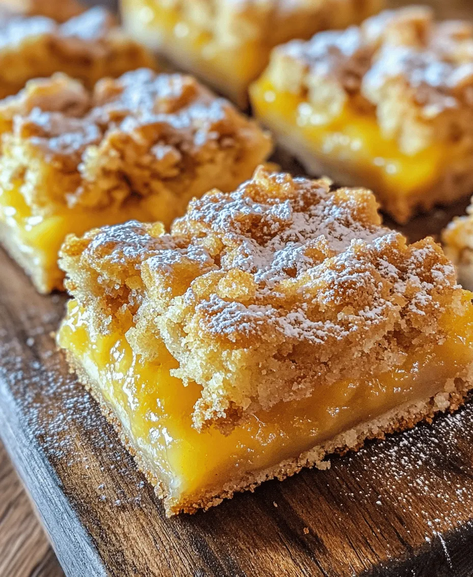 Lemon desserts have a unique charm that can brighten up any occasion, and Zesty Lemon Crumb Bars are no exception. This delightful treat combines a buttery crumb crust with a tangy lemon filling, resulting in a dessert that is both refreshing and satisfying. The allure of these bars lies in their perfect balance of sweetness and tartness, complemented by a crumbly texture that offers a satisfying bite. Whether you’re indulging in one after a family dinner or serving them at a summer picnic, these bars are sure to please everyone.