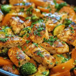 In our fast-paced world, the quest for healthy meal options often leads us to compromise on time, flavor, or nutrition. However, the Wholesome Chicken & Veggie Skillet Delight checks all the boxes, offering a delicious, nutritious meal that can be prepared in just one pan. This recipe is designed for those who desire a balanced diet without sacrificing taste or spending hours in the kitchen.