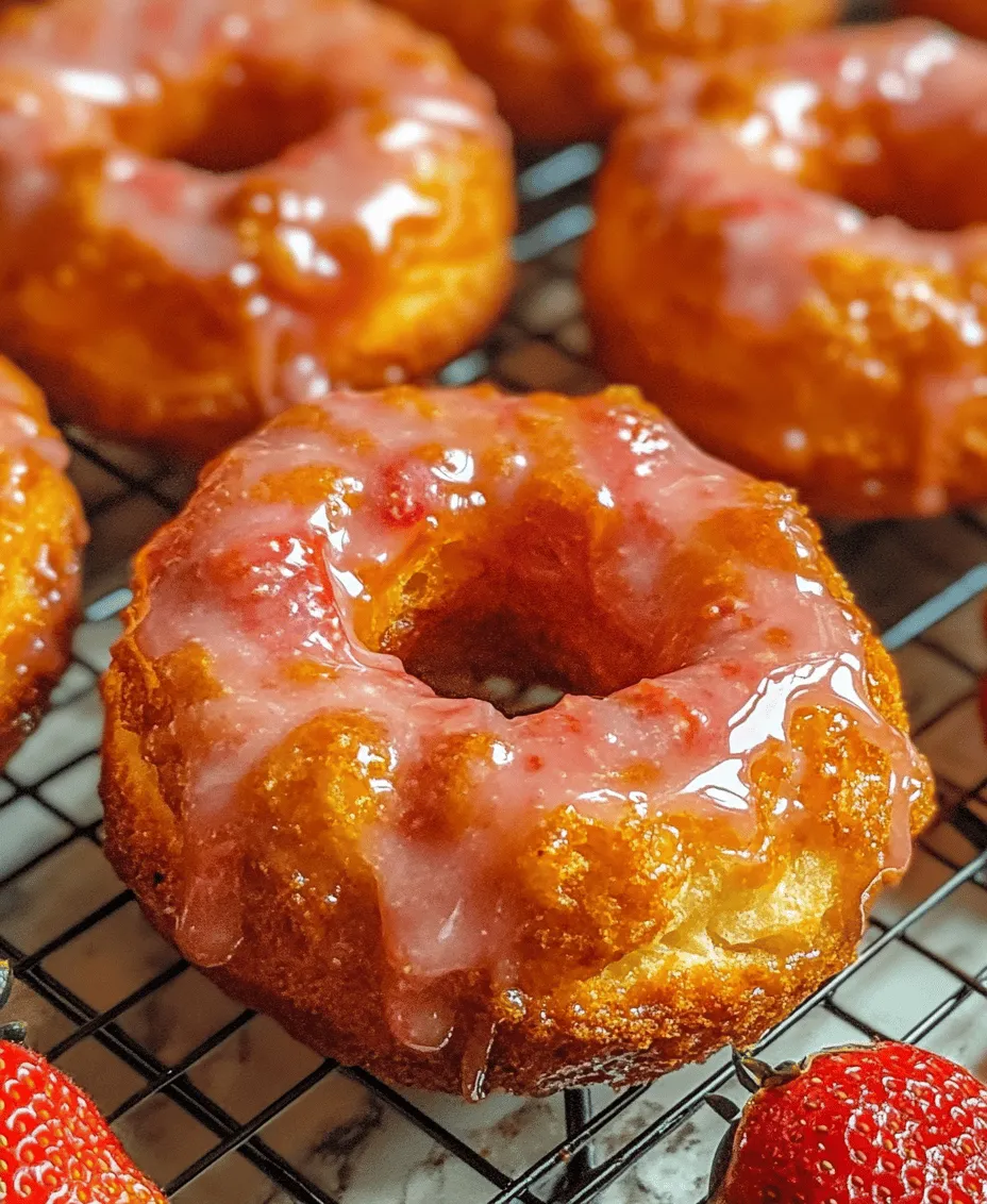 Welcome to the delightful world of French crullers, where light and airy textures meet the sweet, tangy goodness of strawberry glaze. These exquisite pastries are not just a treat for the taste buds; they are a celebration of culinary artistry that can elevate any breakfast or dessert spread. Made with a delicate choux pastry, crullers have a unique texture that sets them apart from traditional doughnuts, offering an indulgent experience that is both comforting and satisfying.