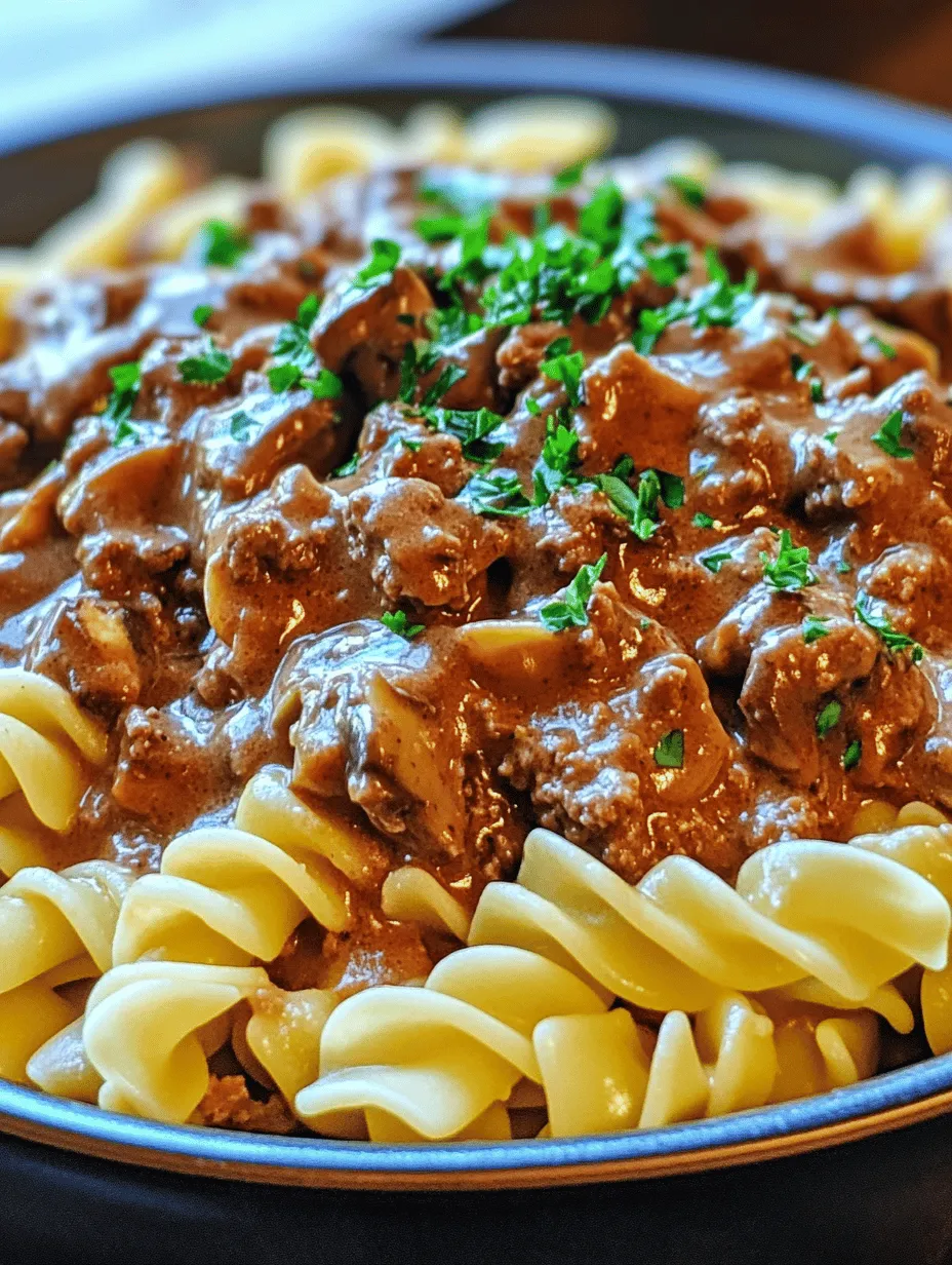 Ground Beef Stroganoff is not just a meal; it’s a comforting dish that has graced family tables for generations. This rich and creamy dish combines tender ground beef, sautéed mushrooms, and egg noodles, enveloped in a luscious sauce that evokes nostalgia and warmth. The soothing flavors and hearty textures make it a favorite not only for weeknight dinners but also for special occasions and family gatherings. In this article, we will delve into the story behind this classic recipe, explore its origins, and provide a step-by-step guide to making a delicious Ground Beef Stroganoff that is perfect for any occasion.