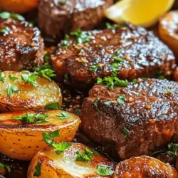 When it comes to weeknight dinners that are both satisfying and quick to prepare, few dishes can compete with the allure of a Garlic Butter Steak and Potatoes Skillet. This one-pan wonder is not only a feast for the eyes but also a symphony of flavors that come together seamlessly. Imagine tender, juicy steak paired with perfectly roasted baby potatoes, all bathed in a rich, aromatic garlic butter sauce. The appeal of this dish lies in its simplicity and the delightful combination of textures and tastes that make each bite a culinary experience.