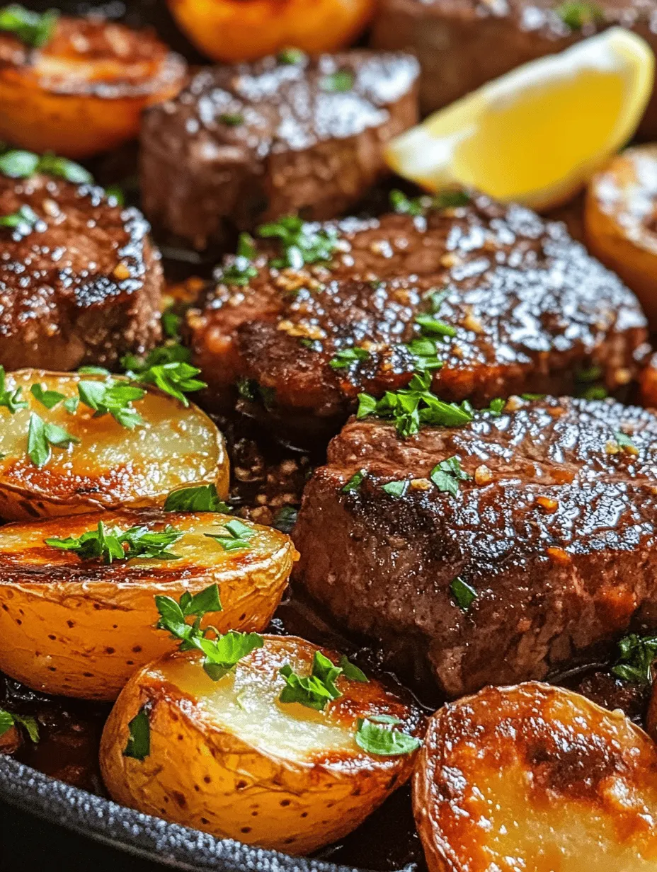 When it comes to weeknight dinners that are both satisfying and quick to prepare, few dishes can compete with the allure of a Garlic Butter Steak and Potatoes Skillet. This one-pan wonder is not only a feast for the eyes but also a symphony of flavors that come together seamlessly. Imagine tender, juicy steak paired with perfectly roasted baby potatoes, all bathed in a rich, aromatic garlic butter sauce. The appeal of this dish lies in its simplicity and the delightful combination of textures and tastes that make each bite a culinary experience.