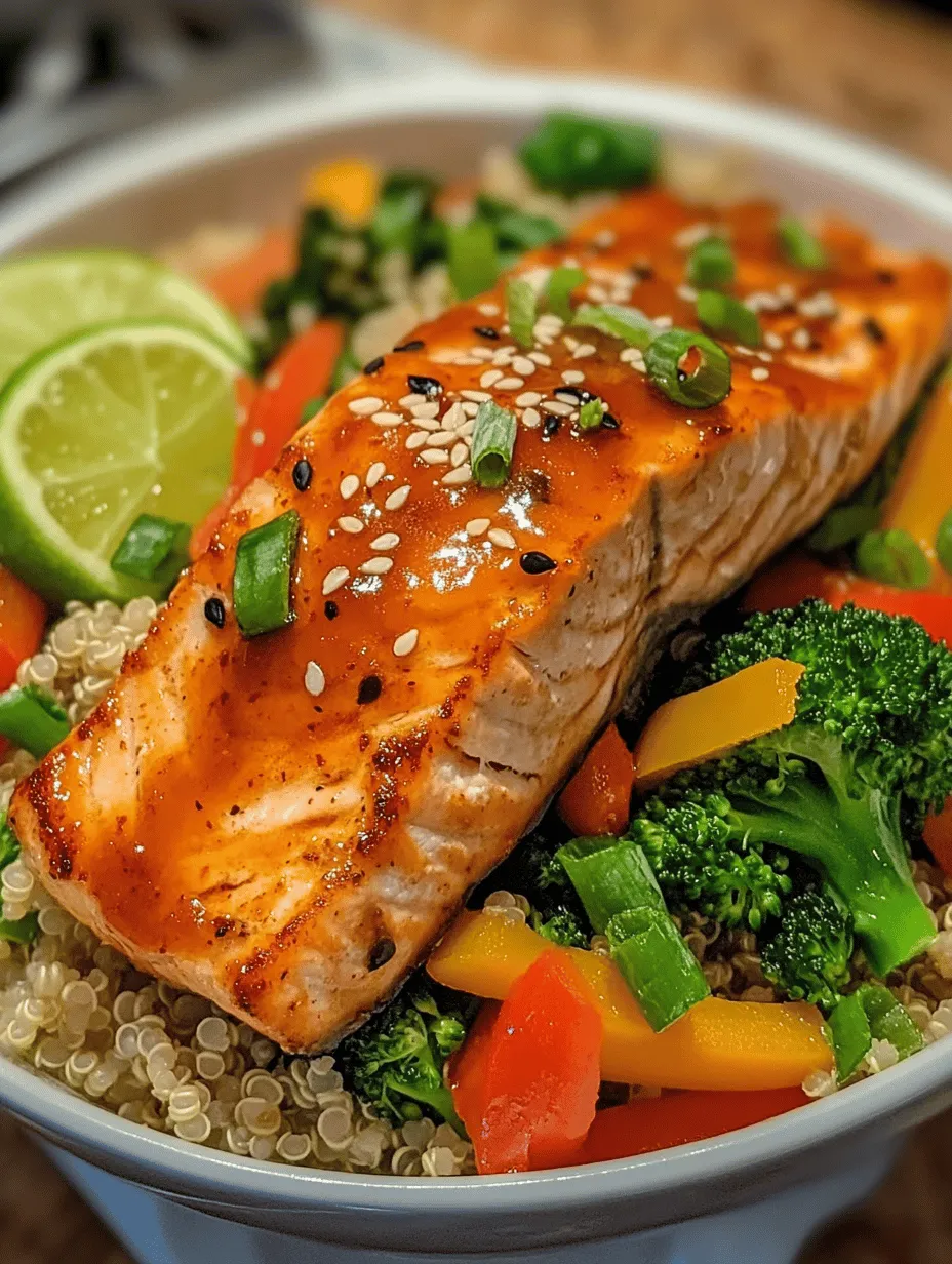 To create a Honey Sriracha Salmon Bowl that is both delectable and nutritious, let’s break down the key ingredients that contribute to its incredible taste and health benefits.