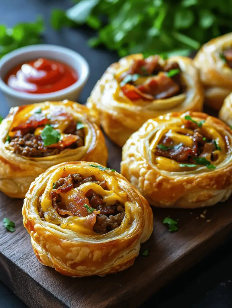 If you’re on the lookout for a crowd-pleasing dish that effortlessly marries comfort food with gourmet flair, look no further than the Bacon Cheeseburger Puff Pastry Roll. This delightful recipe encapsulates the savory goodness of a classic cheeseburger, wrapped in a layer of flaky, buttery puff pastry. Ideal for parties, game day celebrations, or simply a cozy dinner at home, this dish is sure to impress family and friends alike.