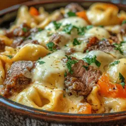 Imagine the savory, rich flavors of a classic cheesesteak, combined with the comforting, tender texture of cheese tortellini. Welcome to a culinary experience that marries two beloved dishes into one satisfying meal: Cheesesteak Tortellini in Rich Provolone Sauce. This innovative dish brings together the hearty elements of a traditional cheesesteak sandwich with the convenience and ease of tortellini, creating a flavor-packed delight that is perfect for any occasion.