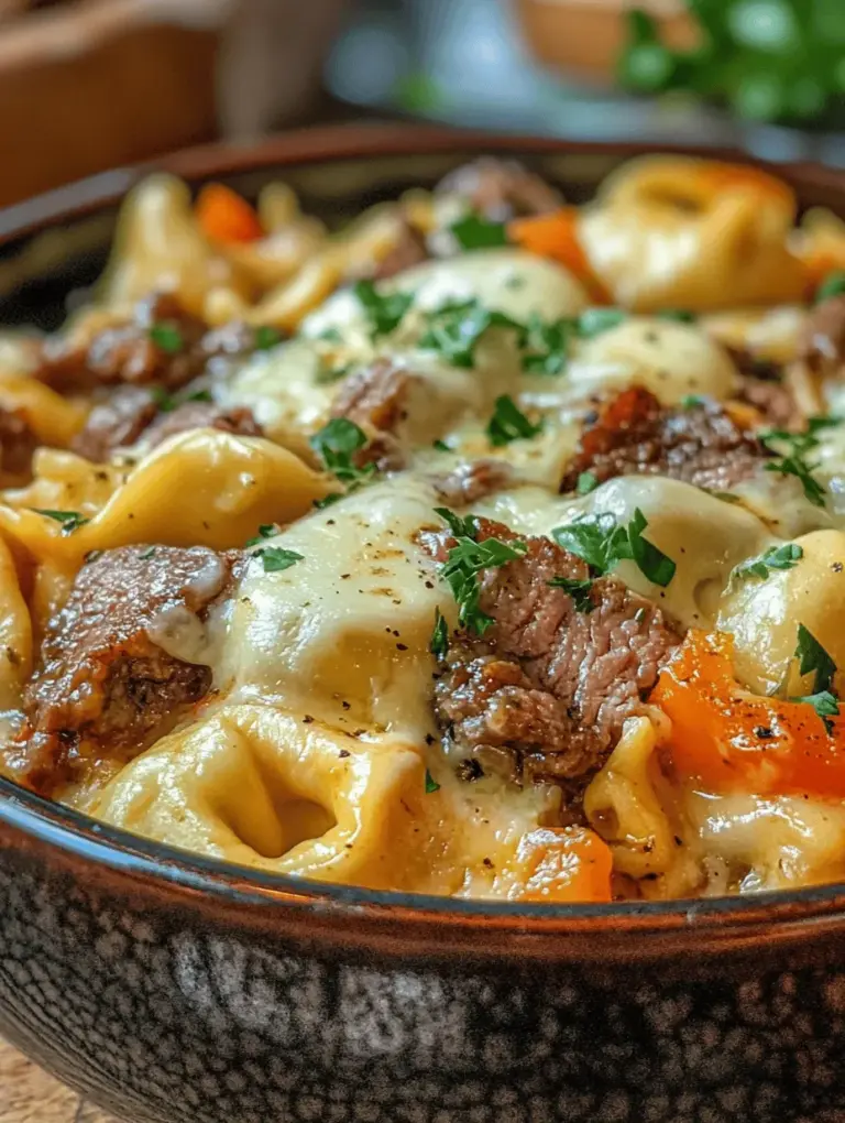 Imagine the savory, rich flavors of a classic cheesesteak, combined with the comforting, tender texture of cheese tortellini. Welcome to a culinary experience that marries two beloved dishes into one satisfying meal: Cheesesteak Tortellini in Rich Provolone Sauce. This innovative dish brings together the hearty elements of a traditional cheesesteak sandwich with the convenience and ease of tortellini, creating a flavor-packed delight that is perfect for any occasion.