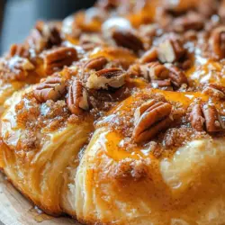 Sticky Pecan Delight Buns are the perfect blend of sweet, nutty, and gooey goodness that can easily elevate any breakfast or dessert table. Imagine waking up to the warm aroma of freshly baked buns, each bite revealing a delightful combination of buttery pastry, rich pecans, and a luscious caramel sauce that’ll make your taste buds sing. This recipe is not only quick to prepare but also offers a wonderfully indulgent experience that can be enjoyed on various occasions—from cheerful Sunday brunches to cozy family gatherings or even as a special treat during the holidays.