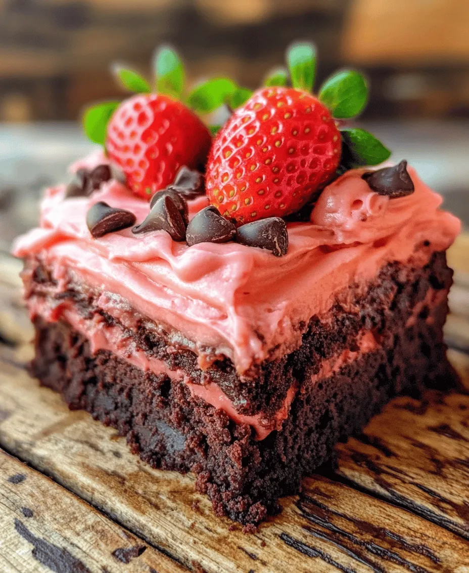 When it comes to desserts, brownies hold a special place in our hearts. They're rich, indulgent, and satisfyingly fudgy, making them a universal favorite. But what if we could take this classic treat and elevate it to new heights? Enter the decadent strawberry brownies with creamy frosting delight! This recipe combines the rich, chocolatey goodness of brownies with the fresh, vibrant flavor of strawberries, resulting in a dessert that is not only visually stunning but also a delightful explosion of taste.