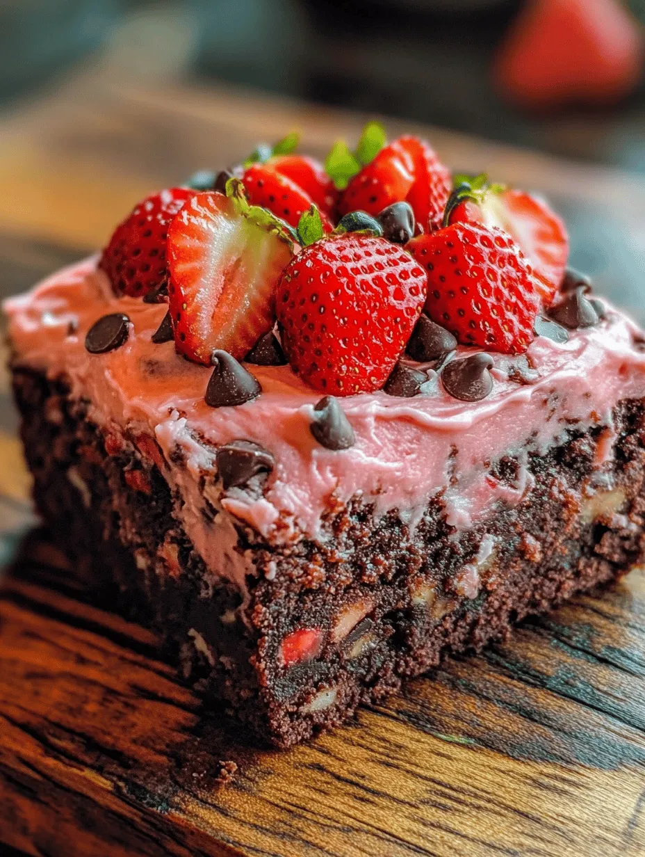 When it comes to desserts, brownies hold a special place in our hearts. They're rich, indulgent, and satisfyingly fudgy, making them a universal favorite. But what if we could take this classic treat and elevate it to new heights? Enter the decadent strawberry brownies with creamy frosting delight! This recipe combines the rich, chocolatey goodness of brownies with the fresh, vibrant flavor of strawberries, resulting in a dessert that is not only visually stunning but also a delightful explosion of taste.