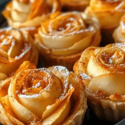 If you're searching for a dessert that combines visual elegance with delicious flavor, look no further than mini apple roses. This charming pastry showcases sliced apples arranged to resemble blooming roses, nestled within delicate layers of flaky puff pastry. The aesthetic appeal of these mini apple roses makes them an irresistible choice for any occasion, whether you're hosting a family gathering, celebrating a milestone, or planning a romantic dinner. With their combination of sweet, tender apples and buttery pastry, these treats are sure to impress your guests and satisfy your own cravings.