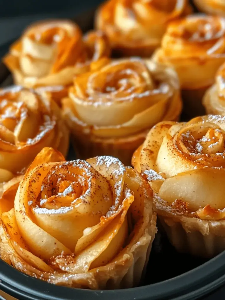 If you're searching for a dessert that combines visual elegance with delicious flavor, look no further than mini apple roses. This charming pastry showcases sliced apples arranged to resemble blooming roses, nestled within delicate layers of flaky puff pastry. The aesthetic appeal of these mini apple roses makes them an irresistible choice for any occasion, whether you're hosting a family gathering, celebrating a milestone, or planning a romantic dinner. With their combination of sweet, tender apples and buttery pastry, these treats are sure to impress your guests and satisfy your own cravings.