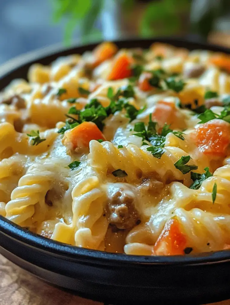 If you’re searching for a mouthwatering dish that strikes the perfect balance between comfort and flavor, look no further than Creamy Rotel Pasta with Ground Beef. This delightful pasta dish combines the savory richness of ground beef with the exciting kick of Rotel diced tomatoes and velvety cream, resulting in a meal that is as satisfying as it is quick to prepare. Whether you’re cooking for family or friends, this recipe is ideal for busy weeknights when you want something delicious without spending hours in the kitchen.