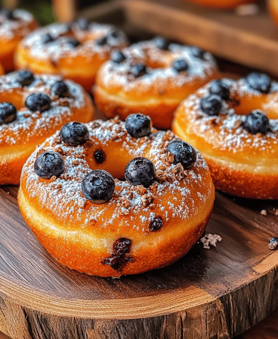 Welcome to the delightful world of baked goods, where we invite you to indulge in the scrumptiousness of baked blueberry donuts. This recipe is perfect for any occasion, from a cozy breakfast at home to a sweet treat for a gathering with friends. The beauty of these baked donuts lies in their lighter texture—unlike their fried counterparts, these are baked to perfection, making them a healthier yet equally satisfying option. They are bursting with the fresh flavor of blueberries, offering both a delightful taste and nutritional benefits.