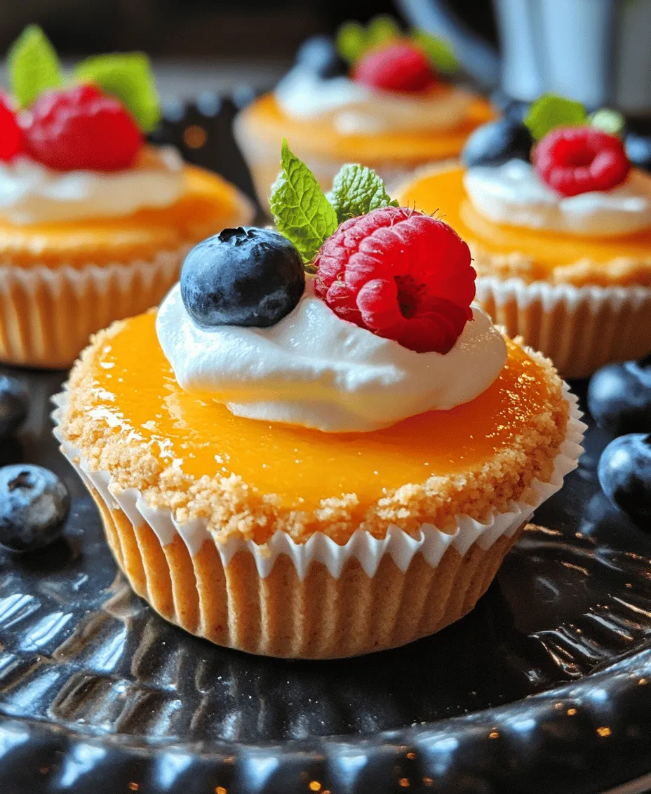 Indulge in the refreshing taste of summer with our Zesty Delight Mini Lemon Cheesecakes. This delightful dessert combines the creamy richness of cheesecake with the vibrant zing of fresh lemons, creating a harmonious balance that excites the palate. Picture a small, perfectly portioned cheesecake that offers a burst of citrus flavor in every bite. It's the ideal treat for any occasion, whether it's a birthday celebration, a summer barbecue, or simply a sweet indulgence at home after a long day.