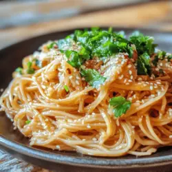 Garlic Sesame Noodles are a delightful fusion of taste and convenience, making them a staple in many kitchens around the world. This dish is not only quick to prepare but also incredibly versatile, allowing you to customize it to fit your dietary preferences or what you have on hand. Whether you are a busy professional looking for a fast meal, a parent juggling family schedules, or simply someone who loves a good noodle dish, Garlic Sesame Noodles can be your go-to recipe.