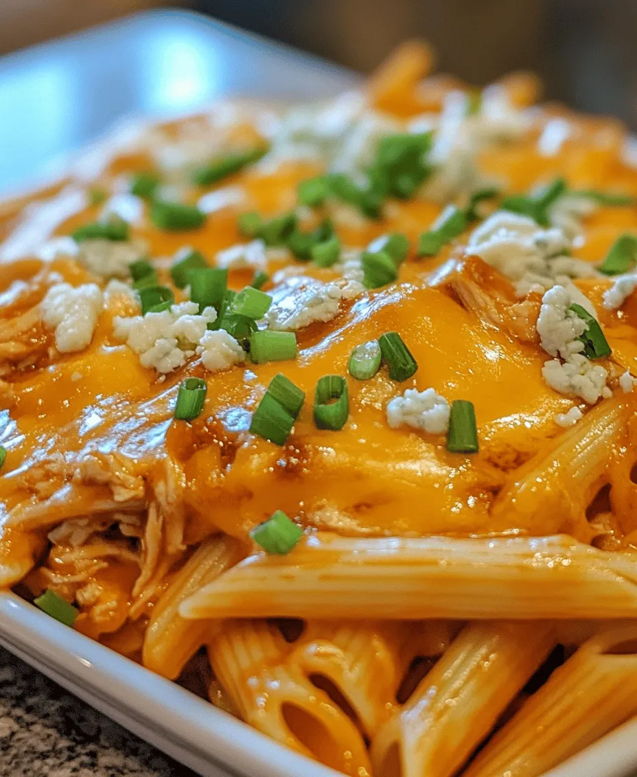 Buffalo Chicken Pasta Madness is a culinary delight that perfectly marries the fiery flavors of buffalo chicken wings with the comforting heartiness of pasta. This dish is not just a meal; it’s an experience that caters to those who crave both comfort food and a tantalizing kick of heat. Whether you’re enjoying it on a cozy weeknight or serving it at a lively gathering with friends, Buffalo Chicken Pasta Madness is sure to impress. The versatility of this dish allows for various preparation methods; you can serve it fresh off the stove or take it a step further by baking it for a cheesy, golden-brown finish.