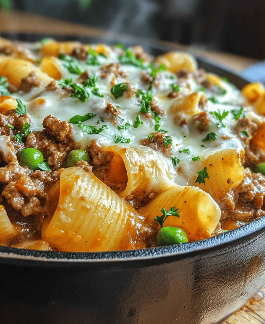 When it comes to comforting weeknight meals, few dishes can rival the mouthwatering appeal of Creamy Beef and Shells Delight. This recipe is a perfect blend of flavors and textures that capture the essence of comfort food. The rich, creamy sauce envelops tender pasta shells and savory ground beef, creating a harmonious dish that delights the senses. The combination of hearty beef, silky cream, and delightful pasta makes this meal not just satisfying, but also a true crowd-pleaser.