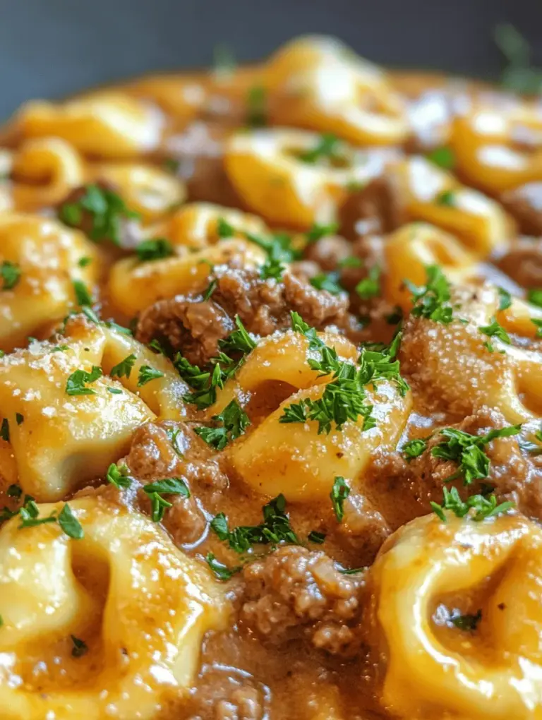 If you’re on the hunt for a satisfying meal that combines rich flavors with a comforting texture, look no further than creamy beef and parmesan tortellini. This delightful dish brings together tender pasta filled with flavorful beef, all enveloped in a luscious, creamy sauce. Perfect for weeknight dinners, this recipe is not only delicious but also quick to prepare, making it an ideal choice for busy families or anyone looking to whip up a gourmet experience without spending hours in the kitchen.